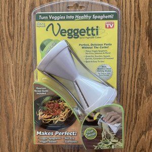 VEGGETTI SPIRAL VEGETABLE CUTTER "NEW & IMPROVED" PERFECT DELICIOUS VEGGIE PASTA